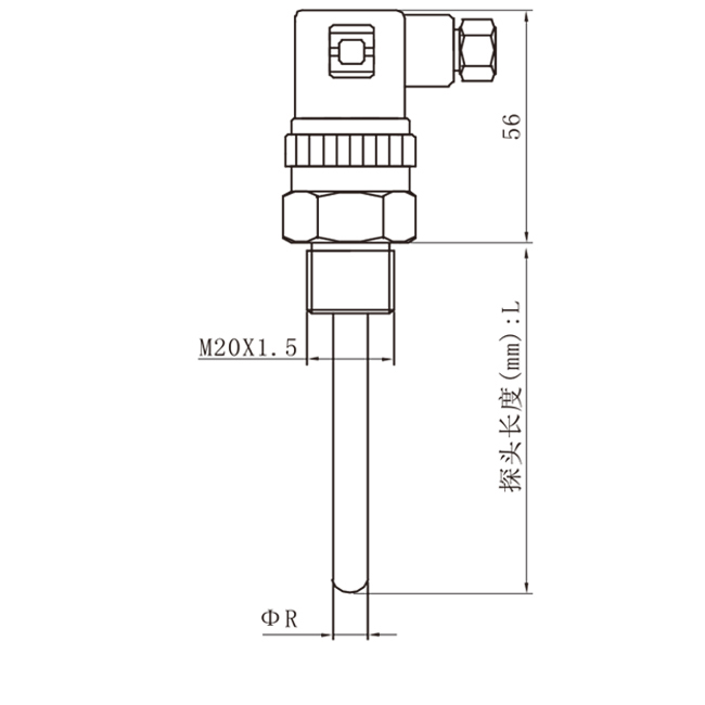 > wz/pl铂热电阻温度传感器